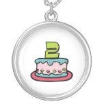 2 Year Old Birthday Cake Custom Necklace