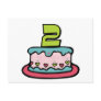 2 Year Old Birthday Cake Post Cards