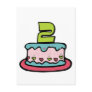 2 Year Old Birthday Cake Postcard