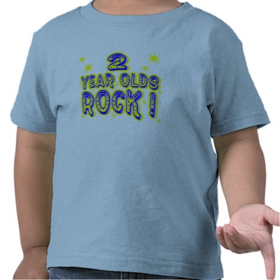 2 Year Olds Rock! (Blue) T-shirt by TShirtDotCom