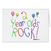 2 Year Olds Rock ! Cards