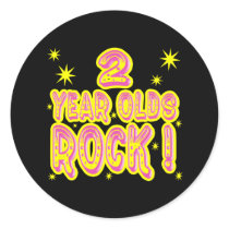 2 Year Olds Rock! (Pink) Sticker