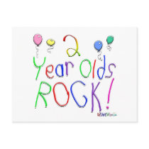 2 Year Olds Rock ! postcards