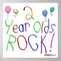 2 Year Olds Rock ! Poster