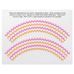 2 Zig zag Generic Personalize Cupcake Wrappers Flyers