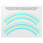 2 Zig zag Generic Personalize Cupcake Wrappers Flyers