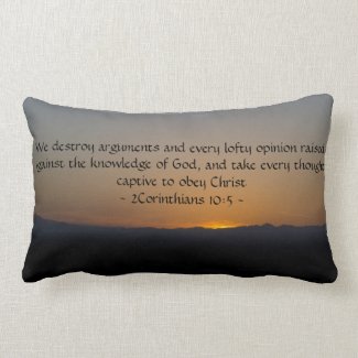 2Corintians 10:5 Throw Pillows