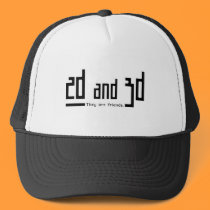 2D 3D Friends hats by BryonTiffDesign 2D 3D Friends hats