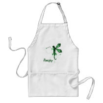 2D Absinthe Green Fairy Sketch aprons