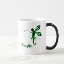 2D Absinthe Green Fairy Sketch Coffee Mug