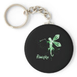 2D Absinthe Green Fairy Sketch Keychain