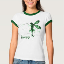 2D Absinthe Green Fairy Sketch t-shirts