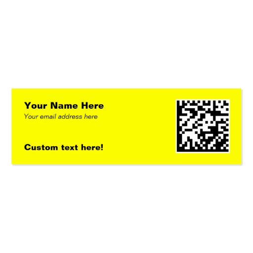 2D Code Business Cards - Skinny (front side)