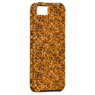 2D Flat, Printed, Gold Faux Jewels iPhone 5 Case