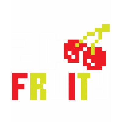 A pixel fruit from the 1980s is what we call 2D Fruity.