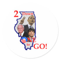 2down One to Go Stickers