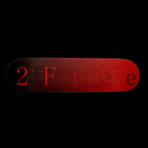 2Free Black and Red fade skateboards