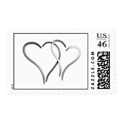 2hearts postage stamps