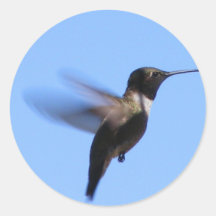2J2 Hummingbird in Flight in a Blue Sky Stickers