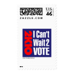 2K10 I Can't Wait 2 Vote Postage Stamp