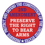 2nd Amendment Circle_Round Bumper 1/67 Round Sticker