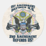 2nd Amendment Defends  Gun-Toting Eagle Gear Stickers