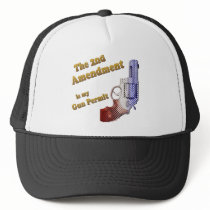 2nd amendment gun permit trucker hat