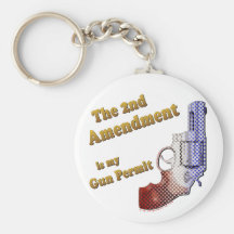 2nd amendment gun permit keychain