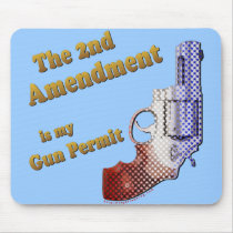 2nd amendment gun permit mouse mats