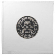 2nd Amendment Medal Printed Napkin