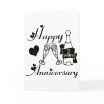 2nd. Anniversary Greeting Card