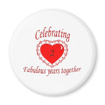 2nd. Anniversary Magnets