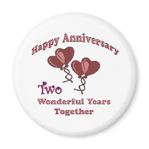 2nd. Anniversary Fridge Magnets