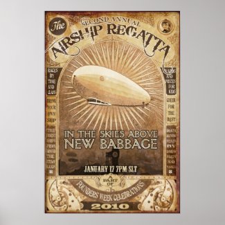 2nd Babbage Airship Regatta Poster print
