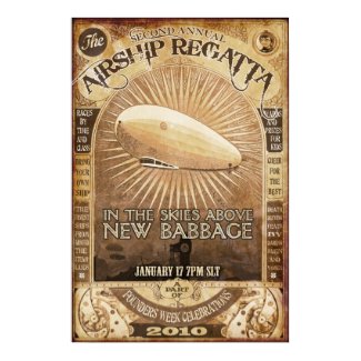 2nd Babbage Airship Regatta Poster print