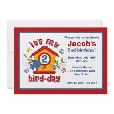 2nd Bird Day Party Invitation by pinkinkart