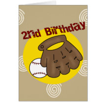 2nd Birthday Baseball Card