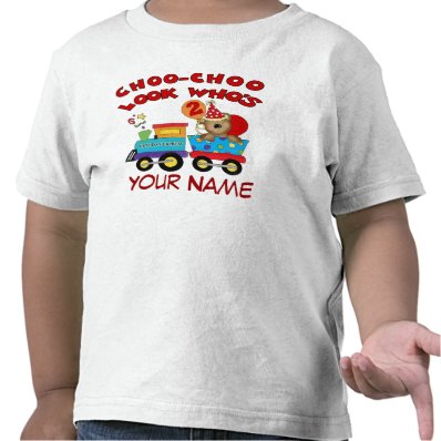 2nd birthday bear train personalized t-shirt