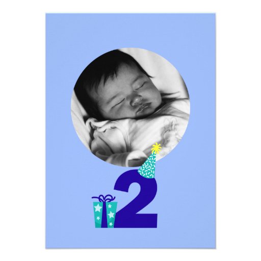 2nd Birthday Boy's Cute Party Invitation