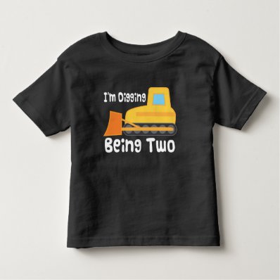 2nd Birthday Bulldozer Construction Truck Toddler Toddler T-shirt