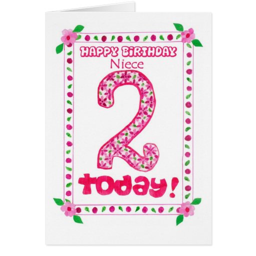 2nd Birthday Card for a Niece Zazzle