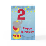 2nd Birthday Circus Elephant Card