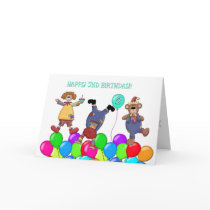 2nd Birthday Clowns Balloons cards by StarStock 2nd Birthday Clowns Balloons cards