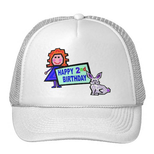 2nd Birthday Doll and Bunny Mesh Hat