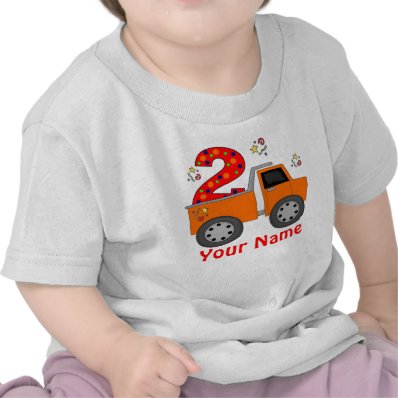 2nd Birthday Dump Truck Personalized T-shirt
