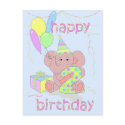 2nd Birthday Elephant Card for Boys postcards by pooja1008 2nd Birthday Elephant Card for Boys postcards