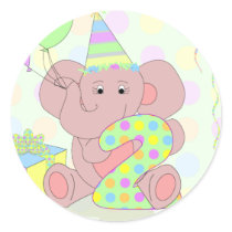 2nd Birthday Elephant Sticker by pooja1008 2nd Birthday Elephant Sticker