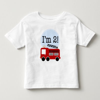 2nd Birthday Fire Truck T-shirts