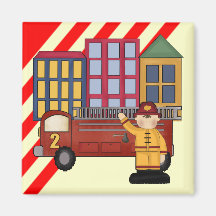 2nd Birthday Firefighter Magnet