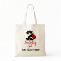 2nd Birthday Girl - Ladybug - 2 Lady Bug Tote Bag